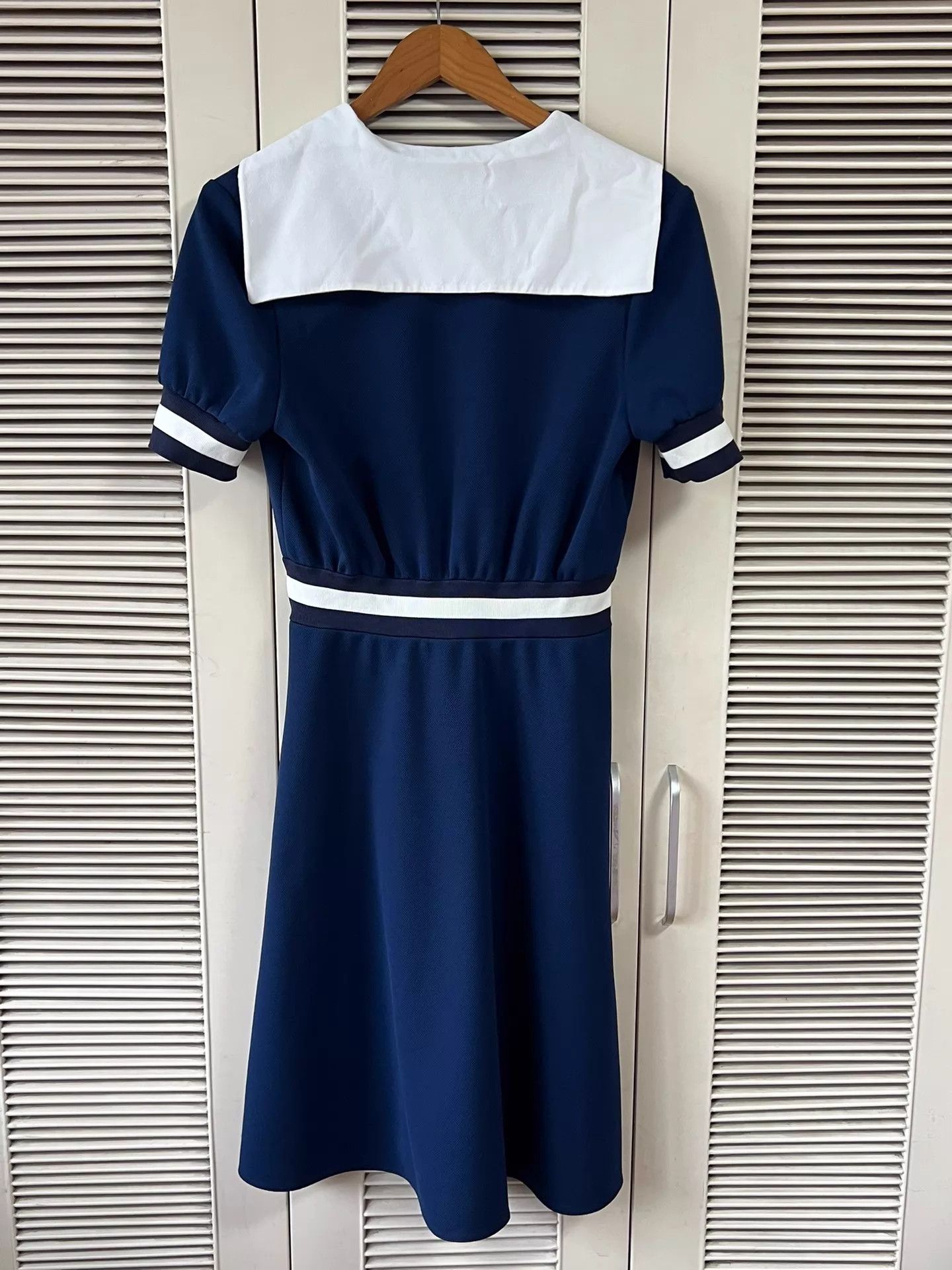 Miu Miu Miu Miu Blue & White Colorblock Navy Collar Slim Dress 38 Size XS / US 0-2 / IT 36-38 - 2 Thumbnail