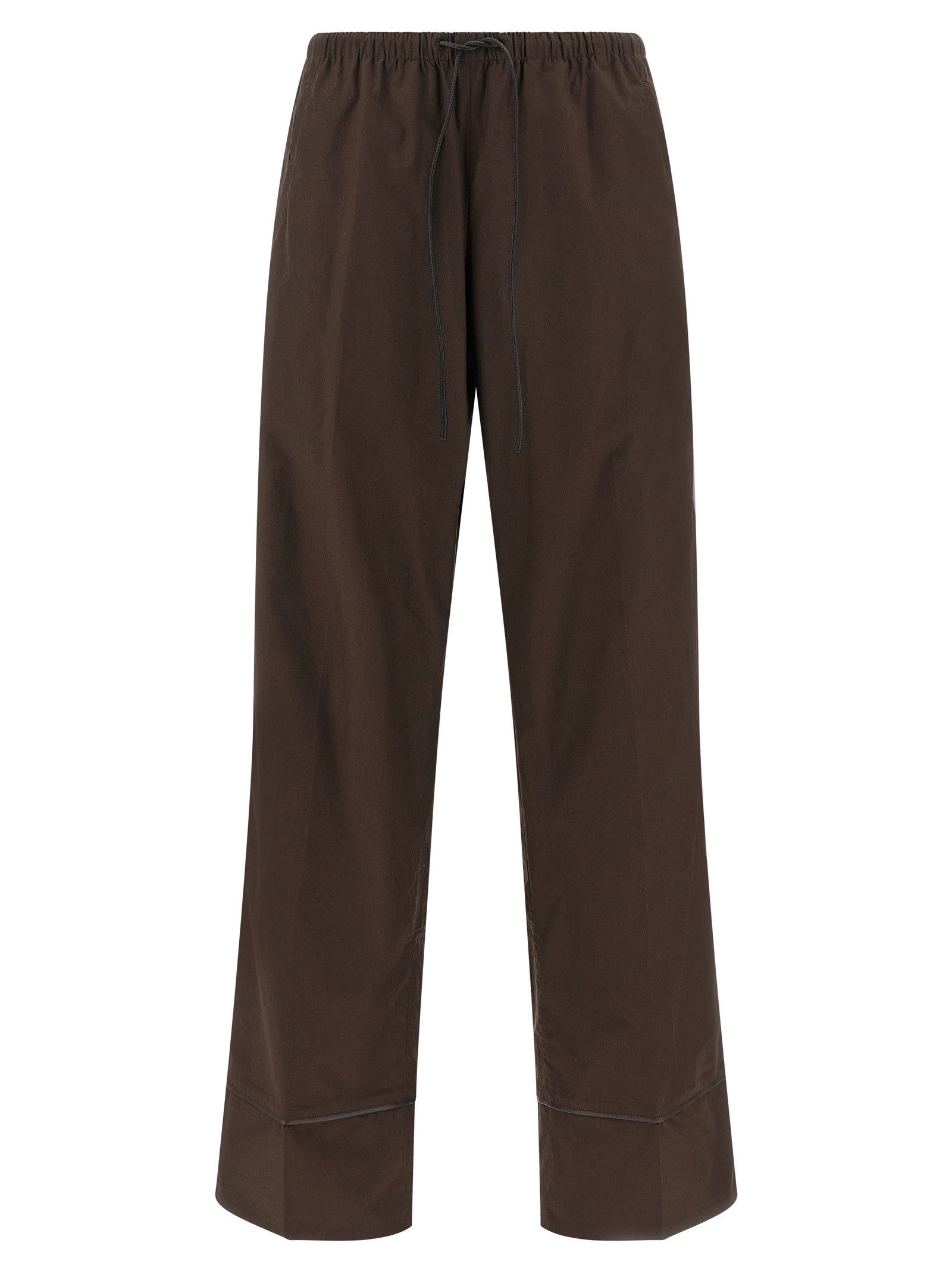 Leather insert pants