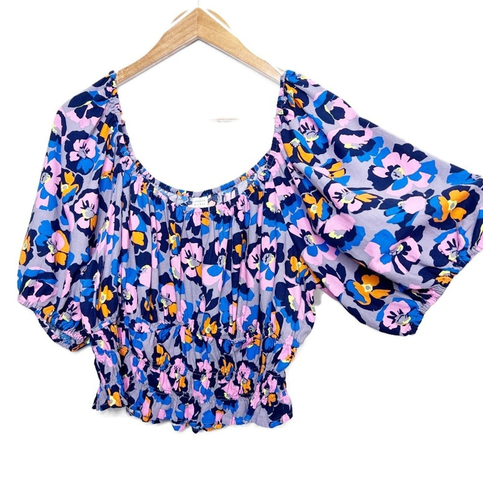 Parker New with Tags Women's Peyton & Parker Floral Smock Blouse Size XL / US 12-14 / IT 48-50 - 8 Thumbnail