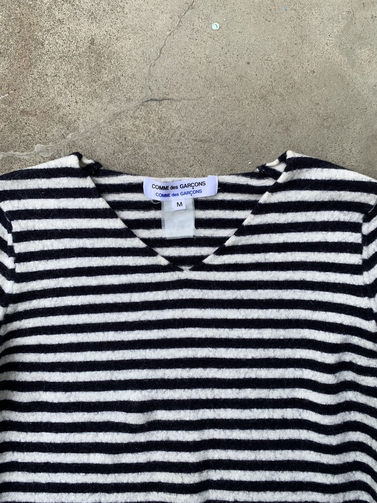 Comme des Garcons Archive Comme des Garcons Striped Wool Crop Sweater Size M / US 6-8 / IT 42-44 - 8 Thumbnail