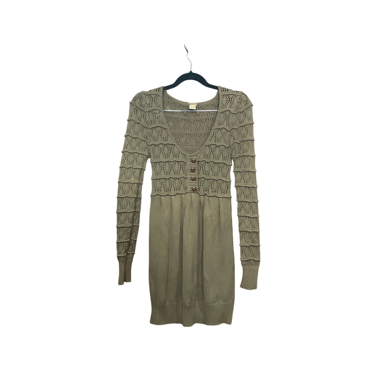 Other Y2K Daytrip Crotchet Knit Green Sweater Dress Women Medium Size M / US 6-8 / IT 42-44 - 1 Thumbnail