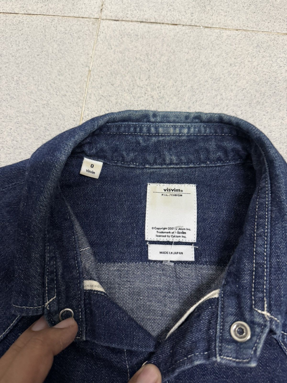 Visvim Visvim waterdrop cowboy selvedge denim shirt Size US M / EU 48-50 / 2 - 4 Thumbnail