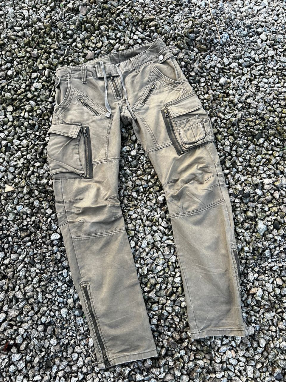 PPFM Japanese Brand PPFM Sunfaded Distress Cargo Pants Size US 34 / EU 50 - 7 Thumbnail