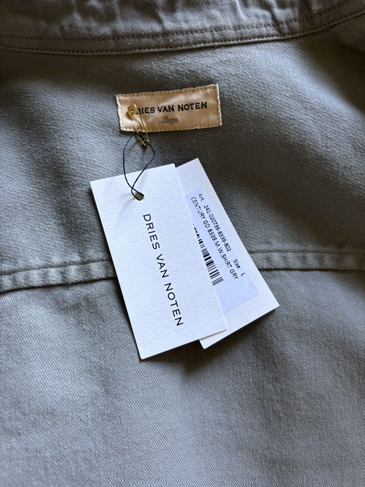 Dries Van Noten Dries Van Noten over dyed grey shirt Size US L / EU 52-54 / 3 - 8 Thumbnail