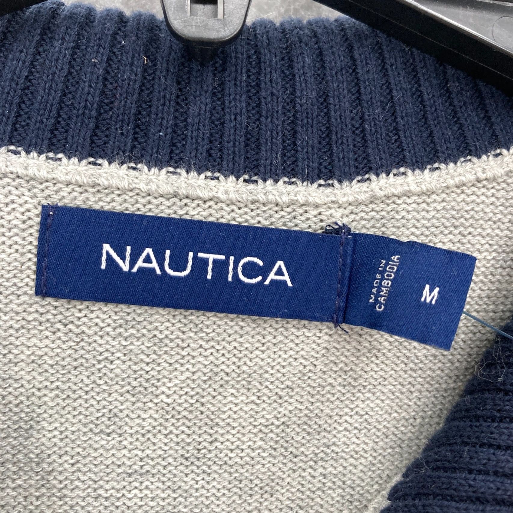 Nautica Nautica Henley Pullover Sweater Mens Medium Gray Knit Long Sleeve Mock Neck NWT Size US M / EU 48-50 / 2 - 4 Thumbnail