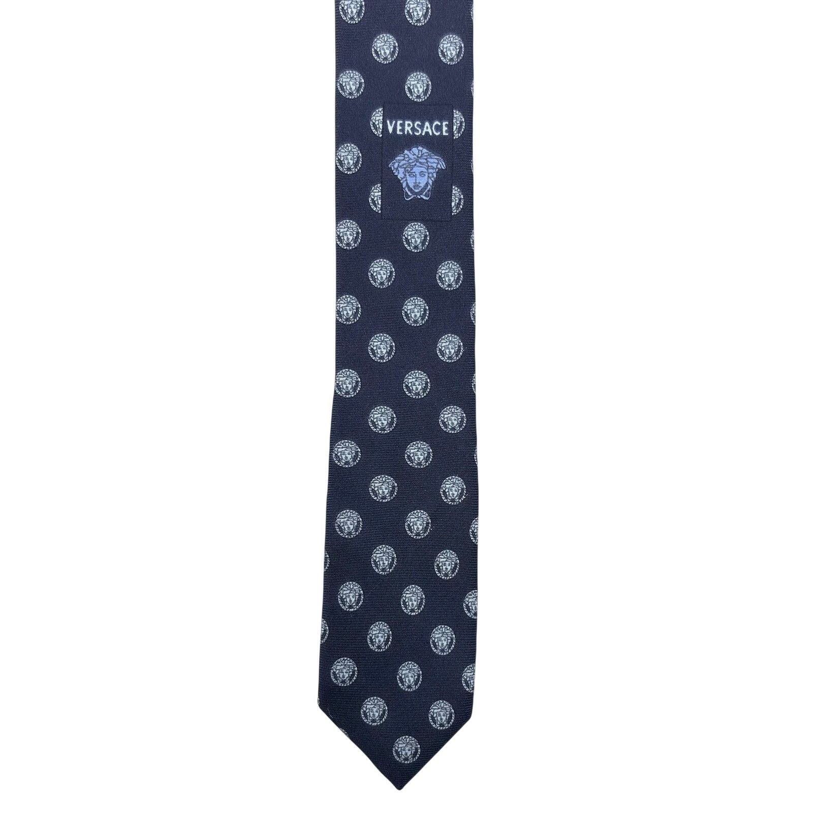 Versace Versace Medusa Logo Pattern Tie Size ONE SIZE - 4 Thumbnail