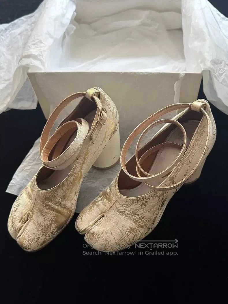 Maison Margiela Maison Margiela Tabi Heels Rare Gold Foil. Size US 7 / IT 37 - 4 Thumbnail