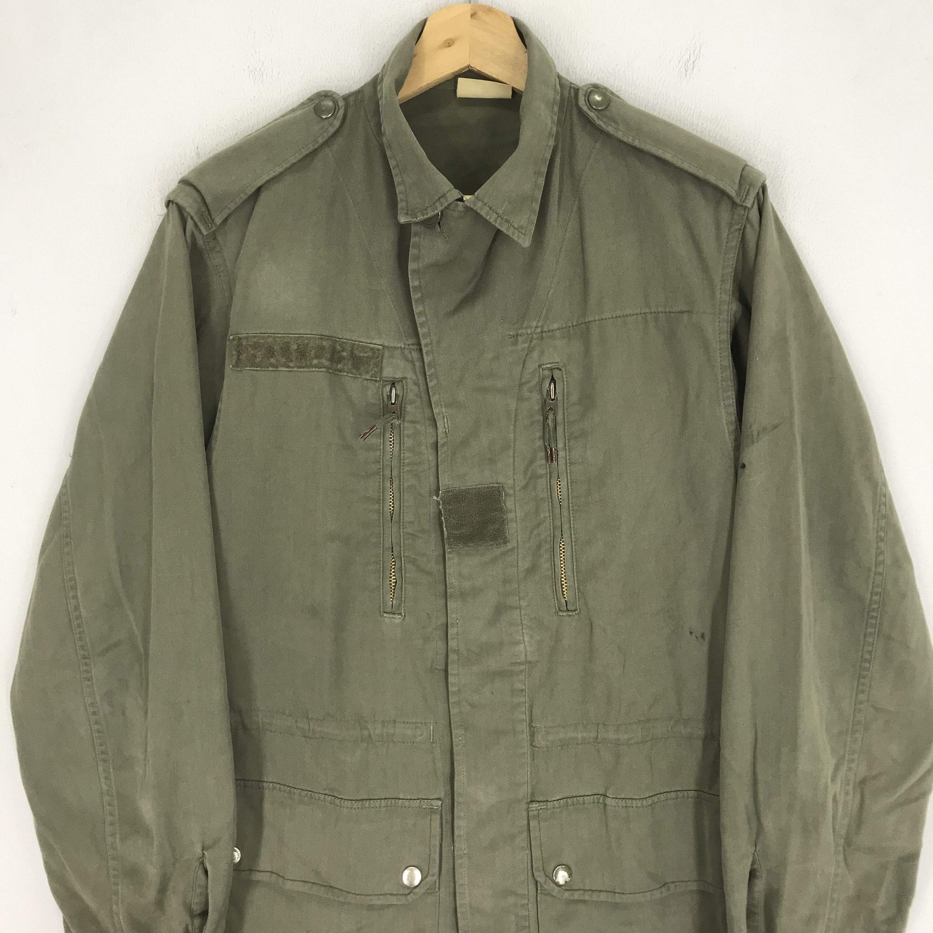 Vintage Vintage Army Field Jacket Olive Green Army Workers Jacket Size US S / EU 44-46 / 1 - 3 Thumbnail