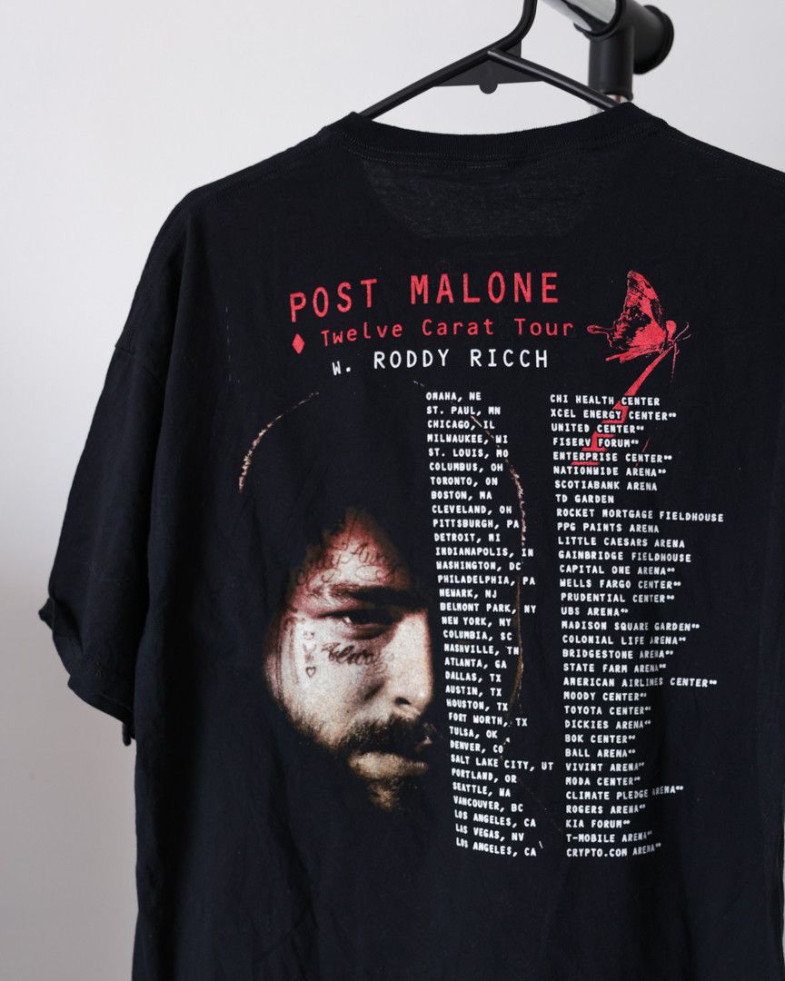 Rap Tees Post Malone Twelve Carat Tour ft. Roddy Rich Size US XL / EU 56 / 4 - 2 Thumbnail