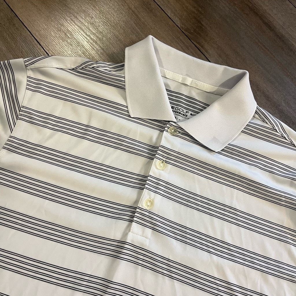 Nike Nike Golf Black Stripe Athletic Casual Polo Men Medium Bin N Size US M / EU 48-50 / 2 - 2 Thumbnail