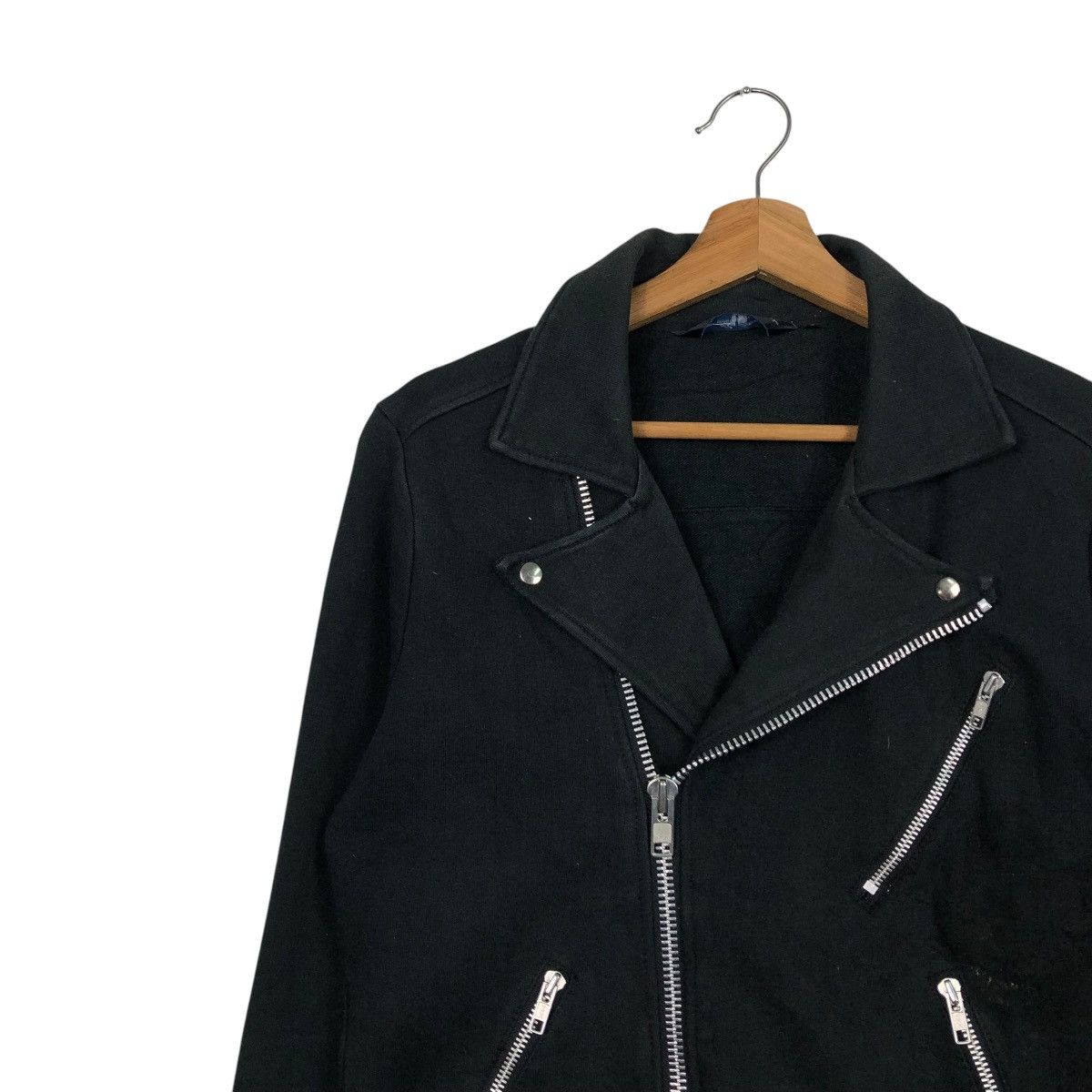 Japanese Brand 🔥VINTAGE CROPPED BIKER JACKET SHIPS DOUBLE COLLAR BONDAGE Size US S / EU 44-46 / 1 - 9 Thumbnail