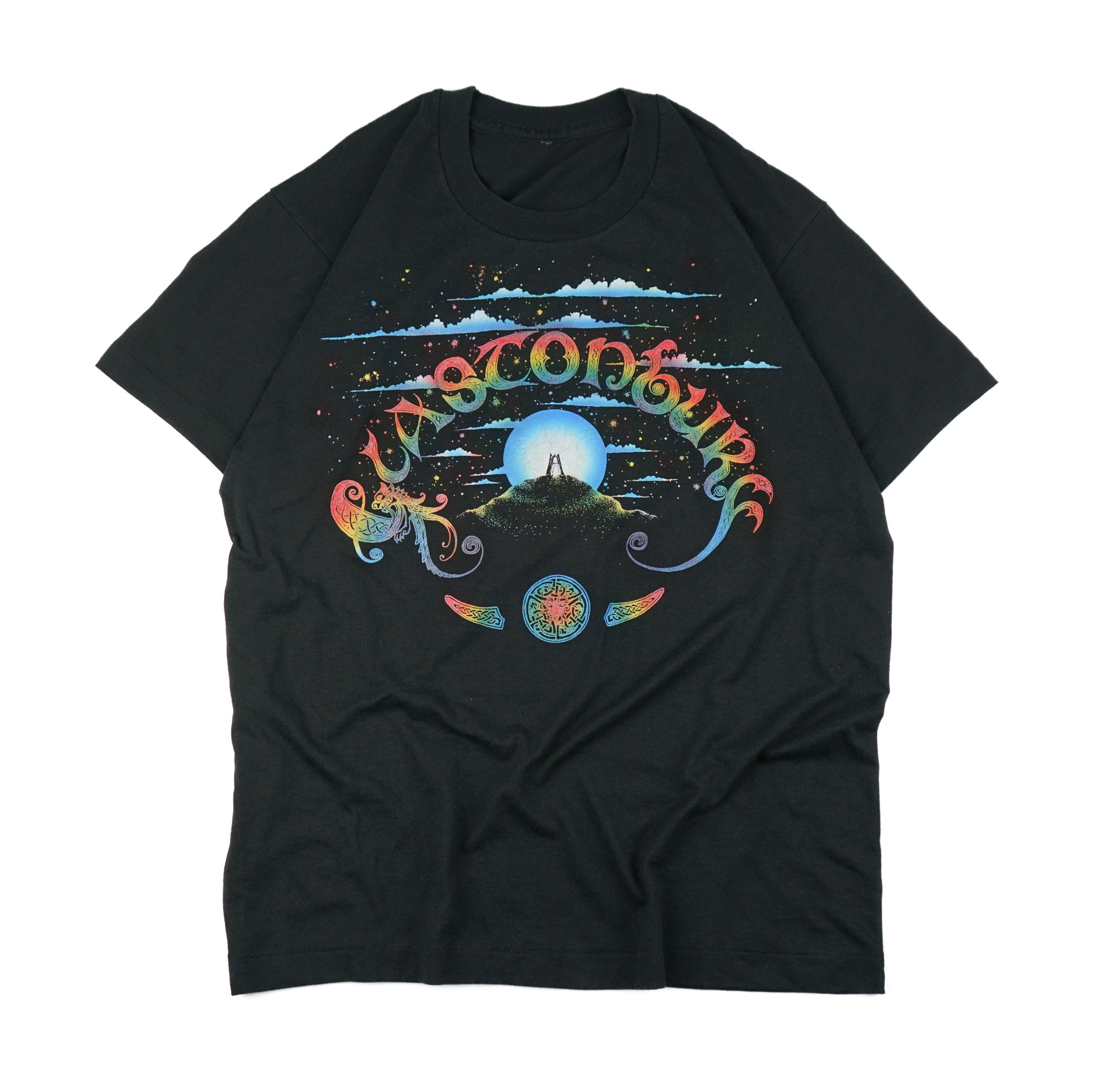 Band Tees × Vintage Vintage 1990s Glastonbury Festival T-Shirt Single Stitch Size US M / EU 48-50 / 2 - 1 Thumbnail