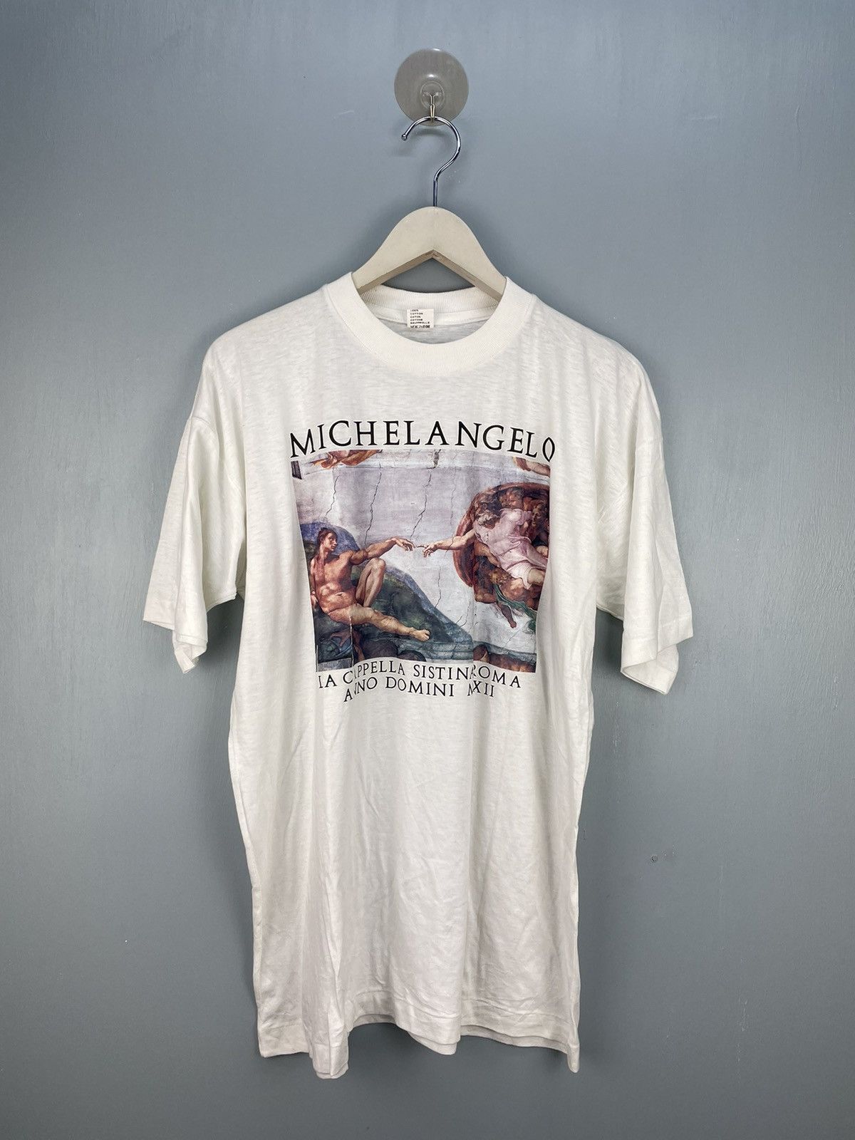 Vintage Vintage 90s Michel Angelo art photo t shirt Size US XL / EU 56 / 4 - 1 Thumbnail