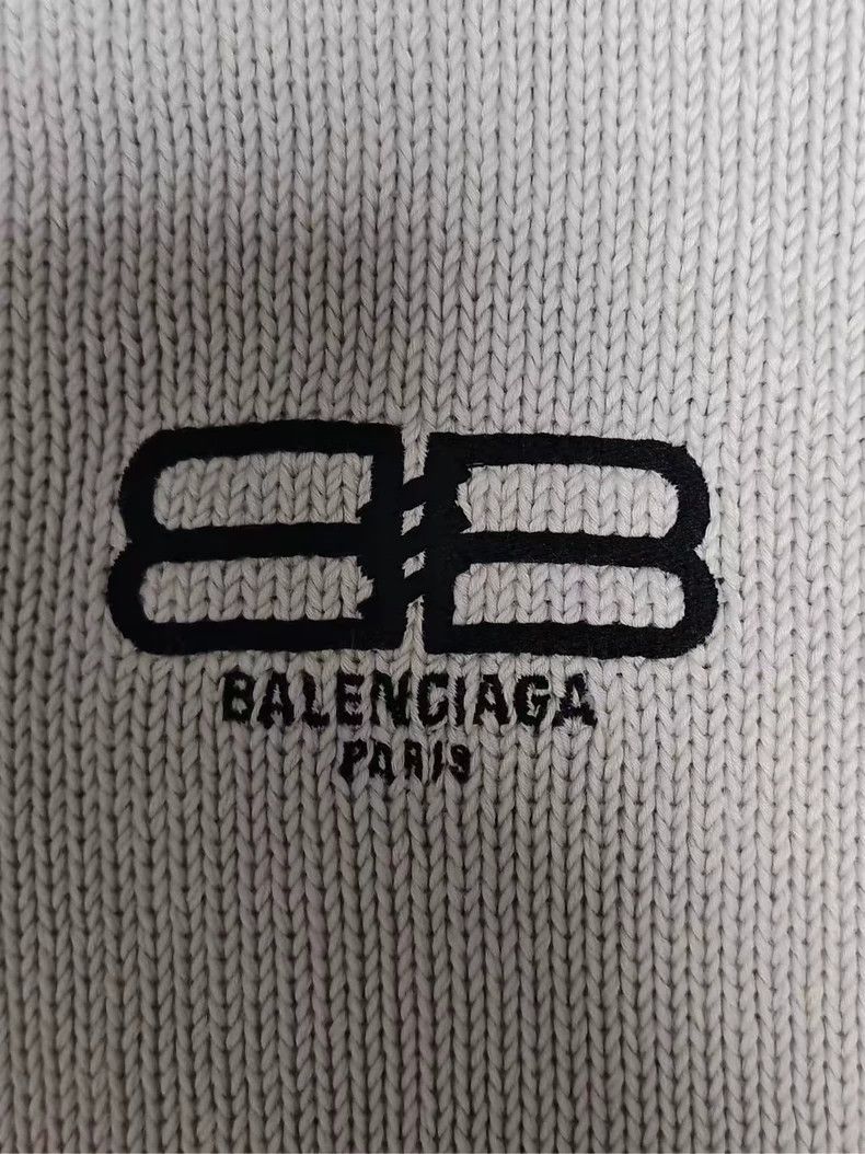 Balenciaga Balenciaga Double-B embroidered logo knit long-sleeve swea Size US XS / EU 42 / 0 - 3 Thumbnail