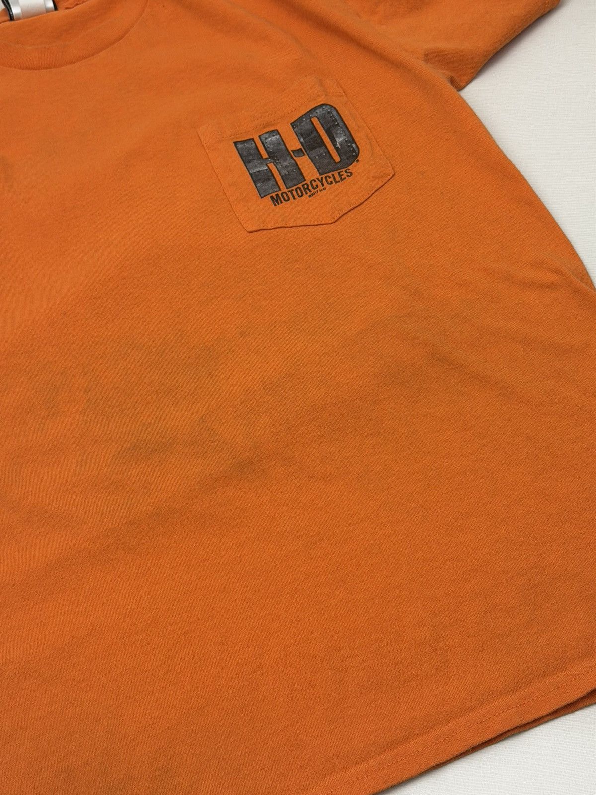 Harley Davidson Vintage Harley Davidson Keywest Chapter Orange Pocket Tee L Size US L / EU 52-54 / 3 - 8 Thumbnail