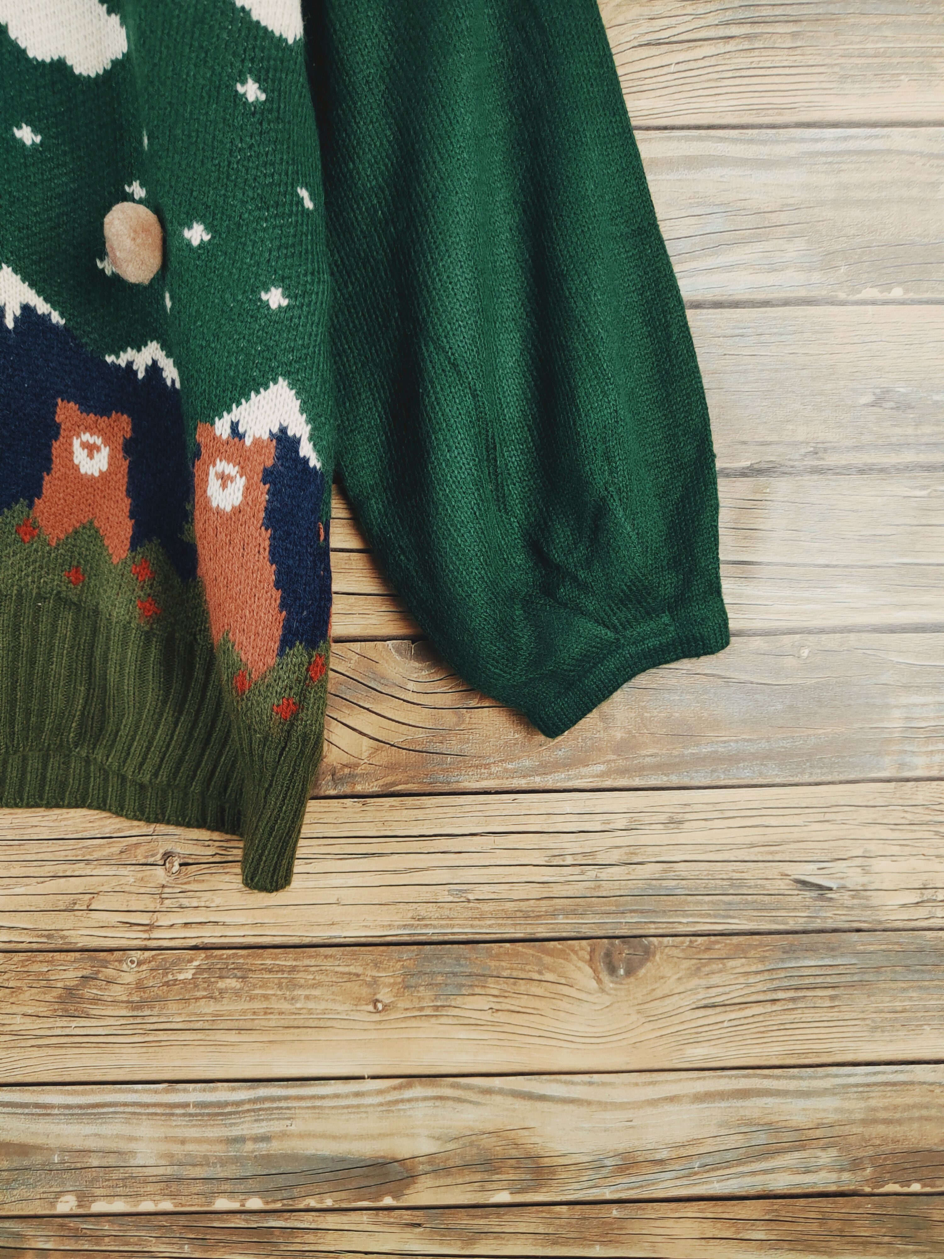 Vintage Rivet & Surge Green Knitwear Sweatshirts #W1233 Size US XL / EU 56 / 4 - 8 Thumbnail