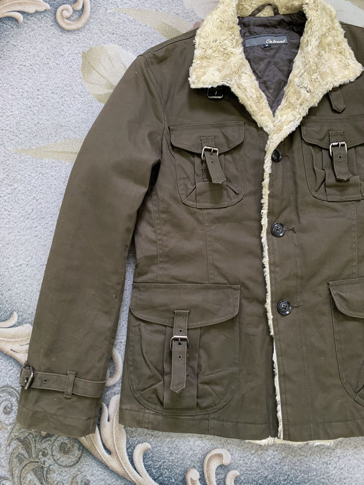 Japanese Brand Onboard Military Belted Pockets Style Jacket Size US M / EU 48-50 / 2 - 3 Thumbnail