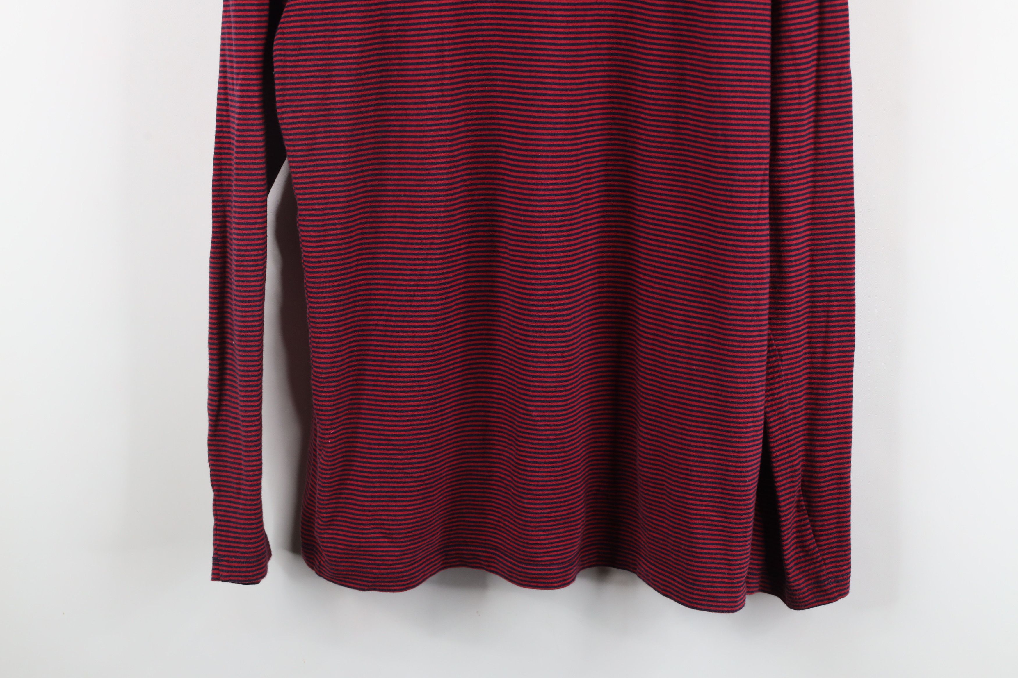 J.Crew × Vintage J Crew Lightweight Striped Long Sleeve Turtleneck T-Shirt Size XL / US 12-14 / IT 48-50 - 3 Thumbnail