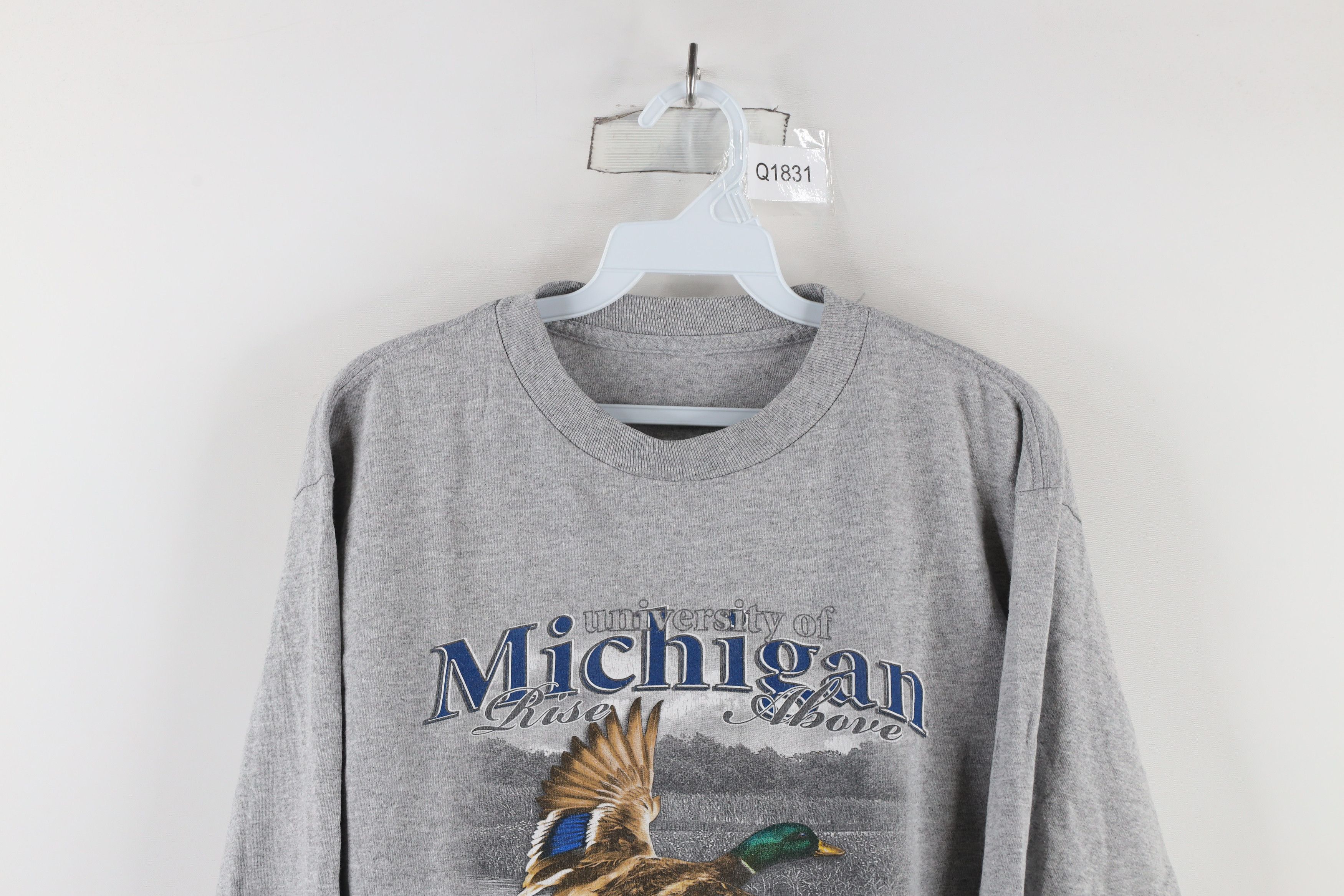 Vintage Vintage 90s of Michigan Outdoorsman Long Sleeve T-Shirt Size US L / EU 52-54 / 3 - 2 Thumbnail