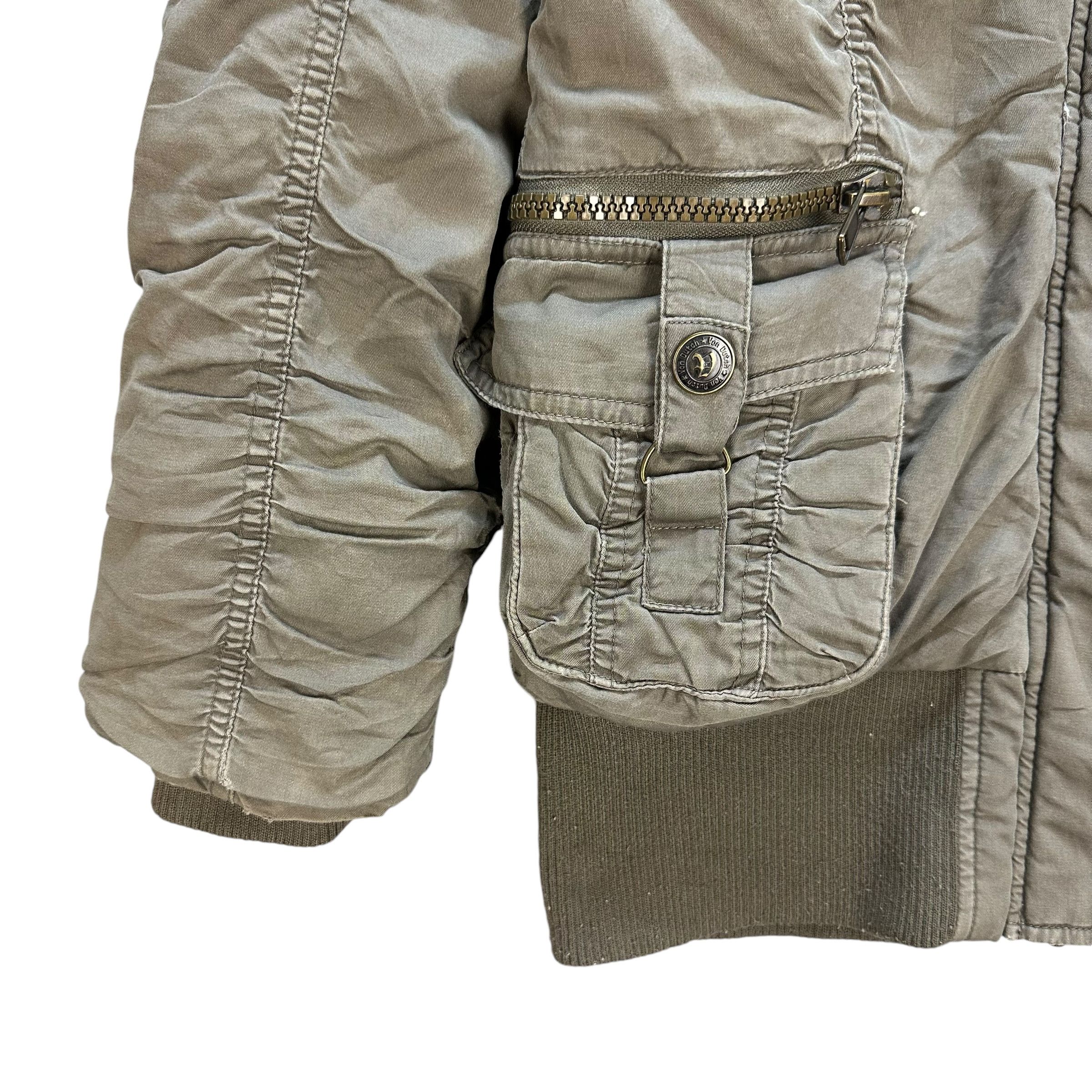 Von Dutch VON DUCTH Fur Hoodie Heavy Jacket Parka #A59-1368 Size L / US 10 / IT 46 - 4 Thumbnail