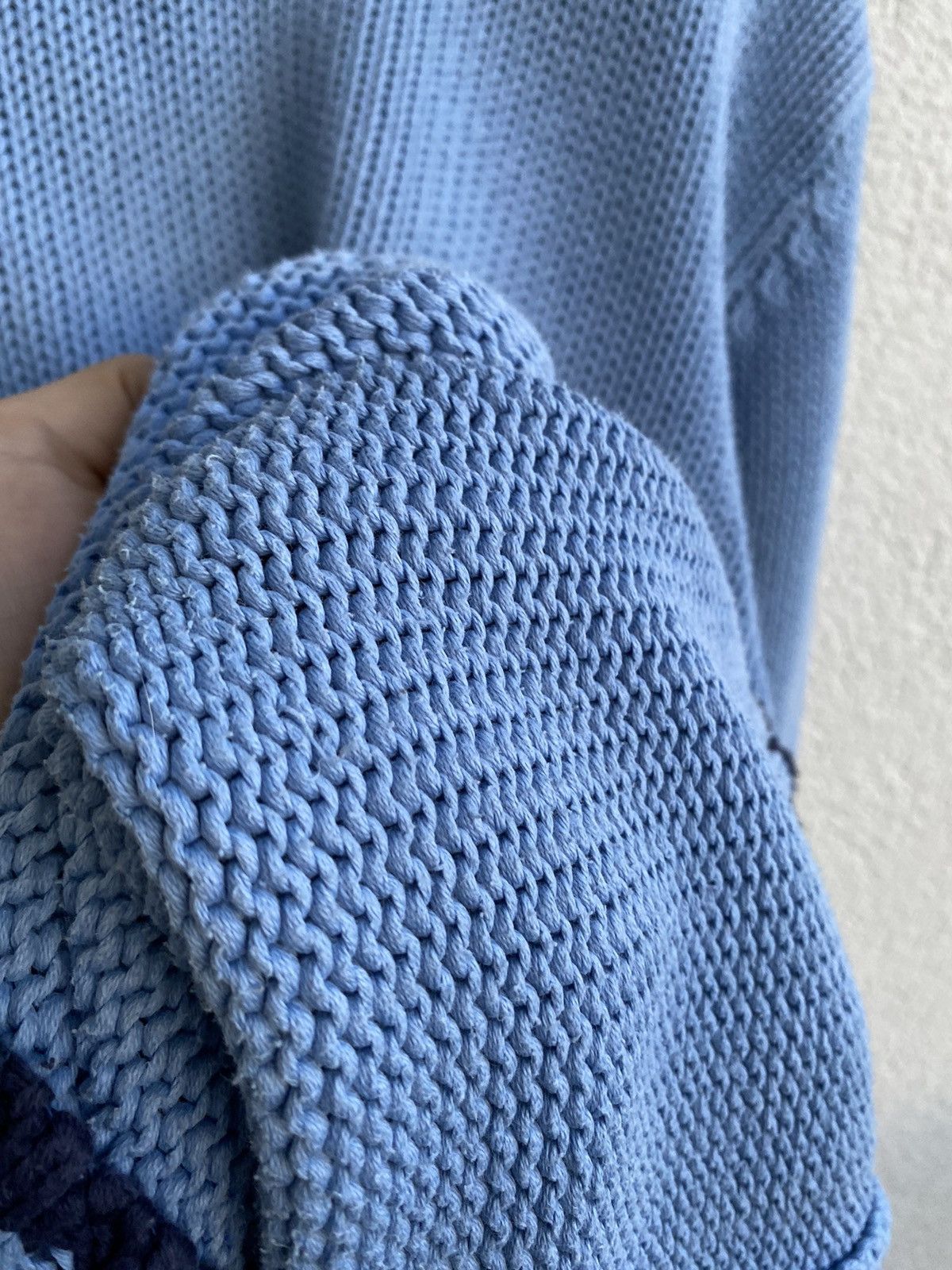Yves Saint Laurent Heavy YSL Sweater Blue Knit YSL Sweatshirt Size US S / EU 44-46 / 1 - 10 Thumbnail