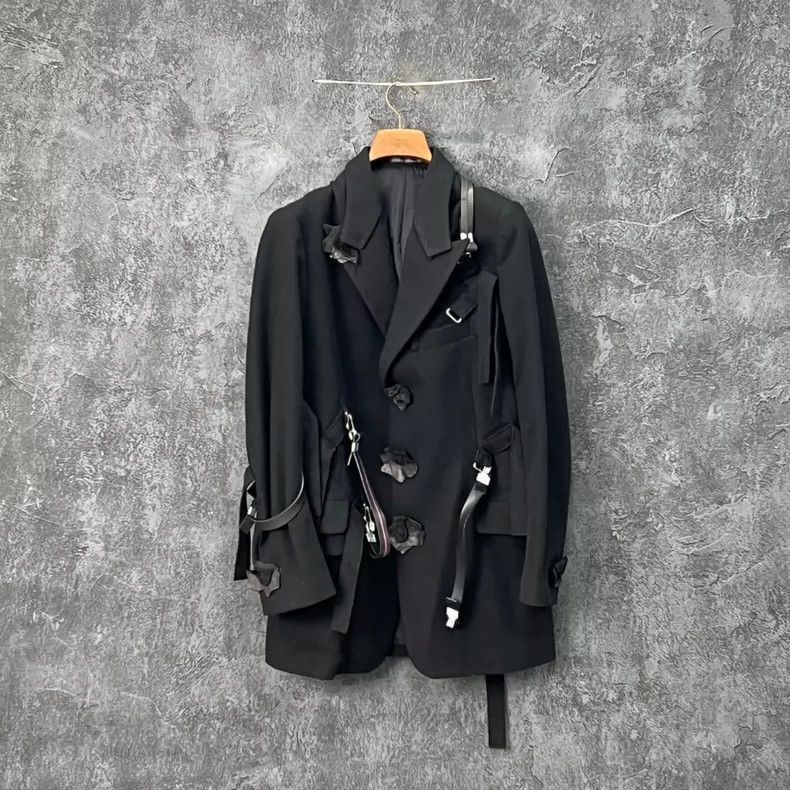 Yohji Yamamoto Yohji Yamamoto/Yohji Yamamoto Black cropped coat-2505 Size US M / EU 48-50 / 2 - 1 Thumbnail