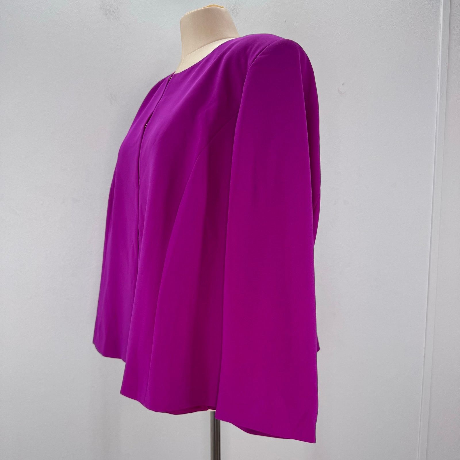 Marina Rinaldi Marina Rinaldi Pink Magenta Boxy Blazer Jacket US 24 Career Size 4XL / US 24-26 - 3 Thumbnail