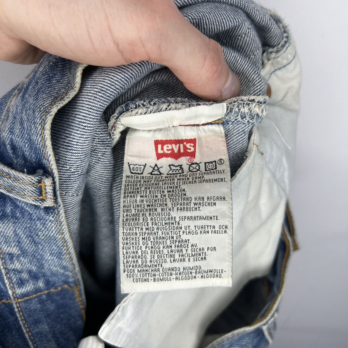 Levi's × Vintage Levi's 550 Vintage 90's Custom Made Leather Inserts Jeans Size US 30 / EU 46 - 10 Thumbnail