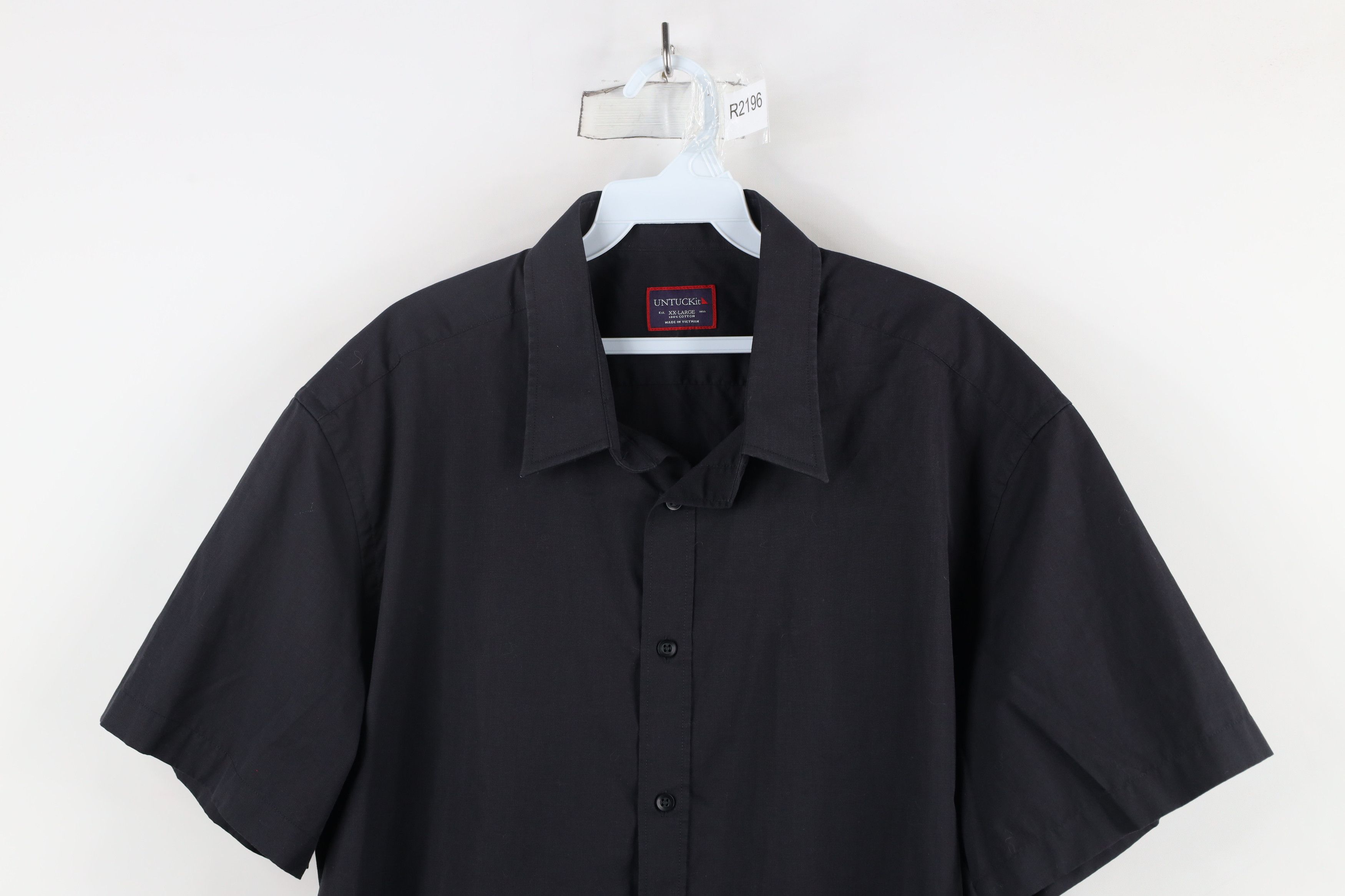 UNTUCKit × Vintage Untuckit Mens Short Sleeve Collared Button Shirt Black Size US XXL / EU 58 / 5 - 2 Thumbnail