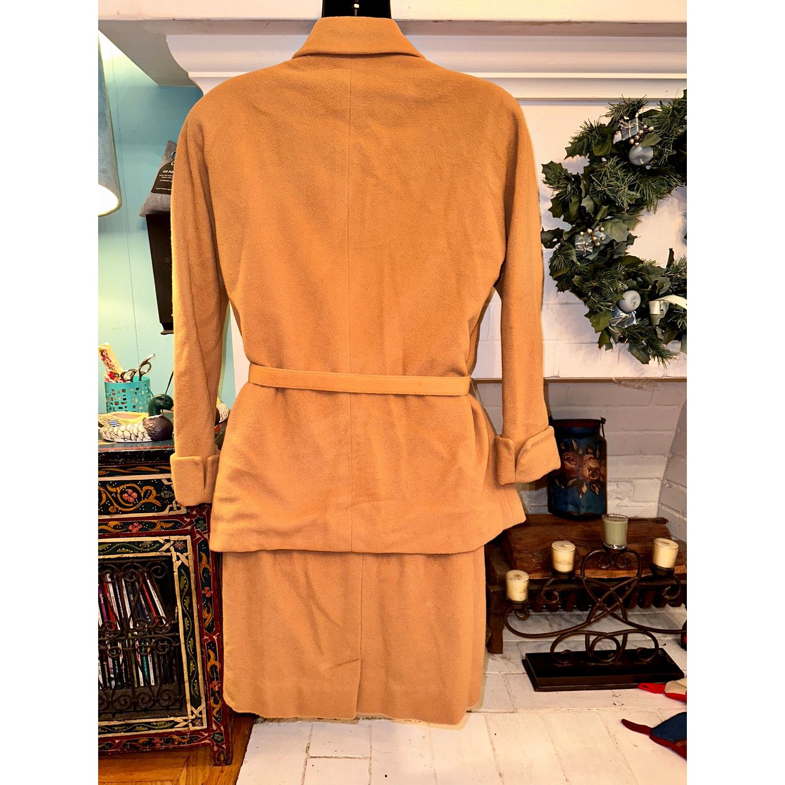 Ralph Lauren \ 80'S RALPH LAUREN CAMEL 100% CASHMERE SKIRT & JACKET SUIT Size 27" / US 4 / IT 40 - 2 Thumbnail