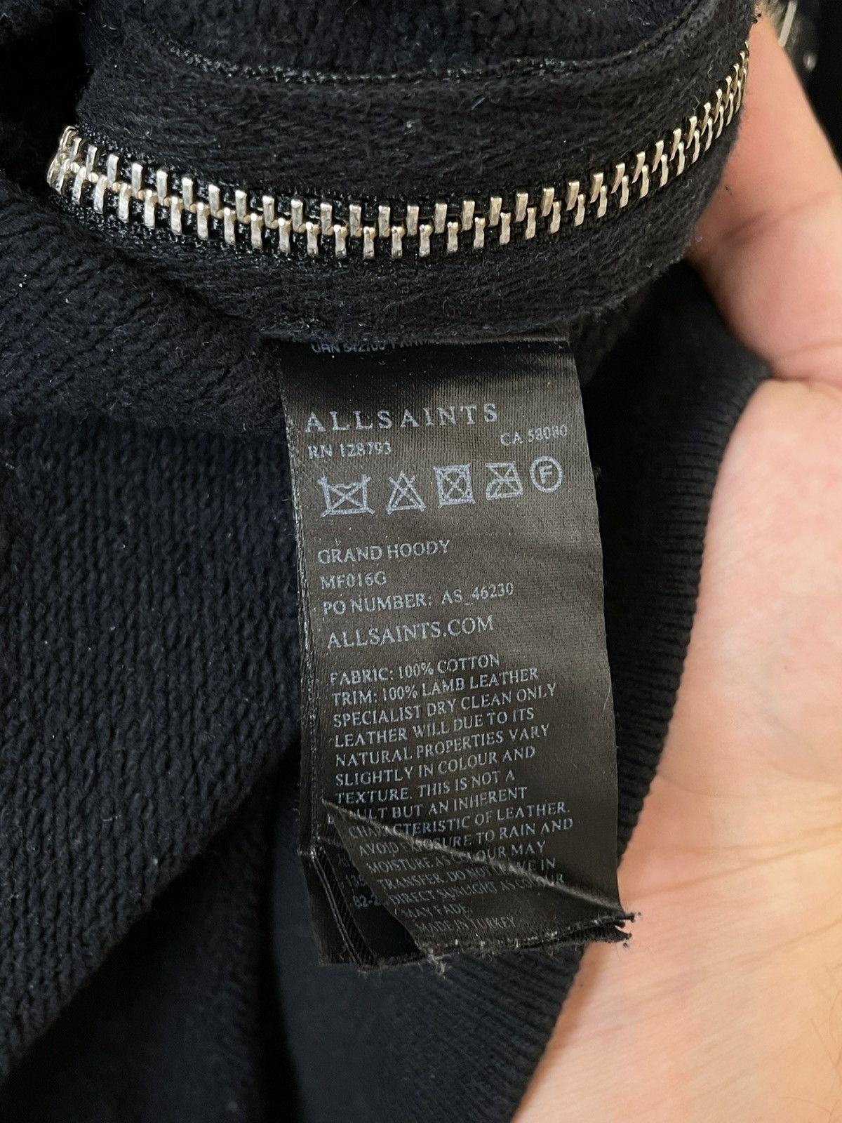 Allsaints AllSaints Black Zip Hoodie Medium Size US M / EU 48-50 / 2 - 10 Thumbnail