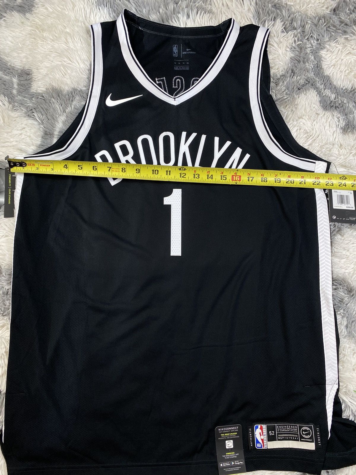 Nike BROOKLYN NETS NBA AUTHENTIC BASKETBALL JERSEY NIKE MEN Size US XL / EU 56 / 4 - 7 Thumbnail