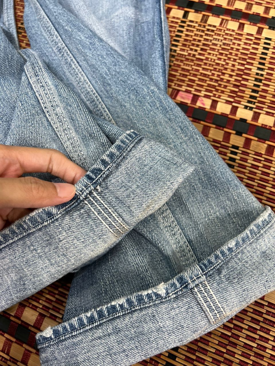 Momotaro Jeans Momotaro Patchwork Denim Jeans Size US 35 - 18 Thumbnail