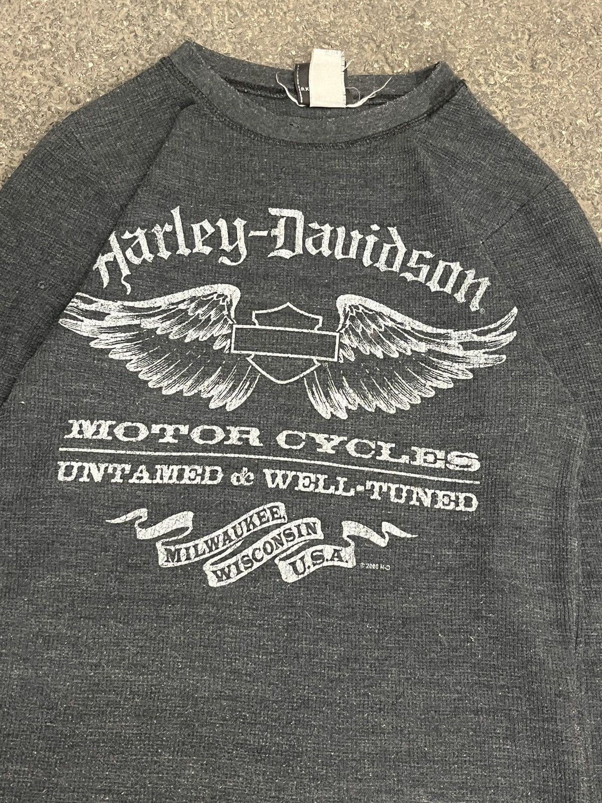 Harley Davidson × Vintage Harley Davidson thermal y2k streetwear hype skater vintage Size US M / EU 48-50 / 2 - 4 Thumbnail