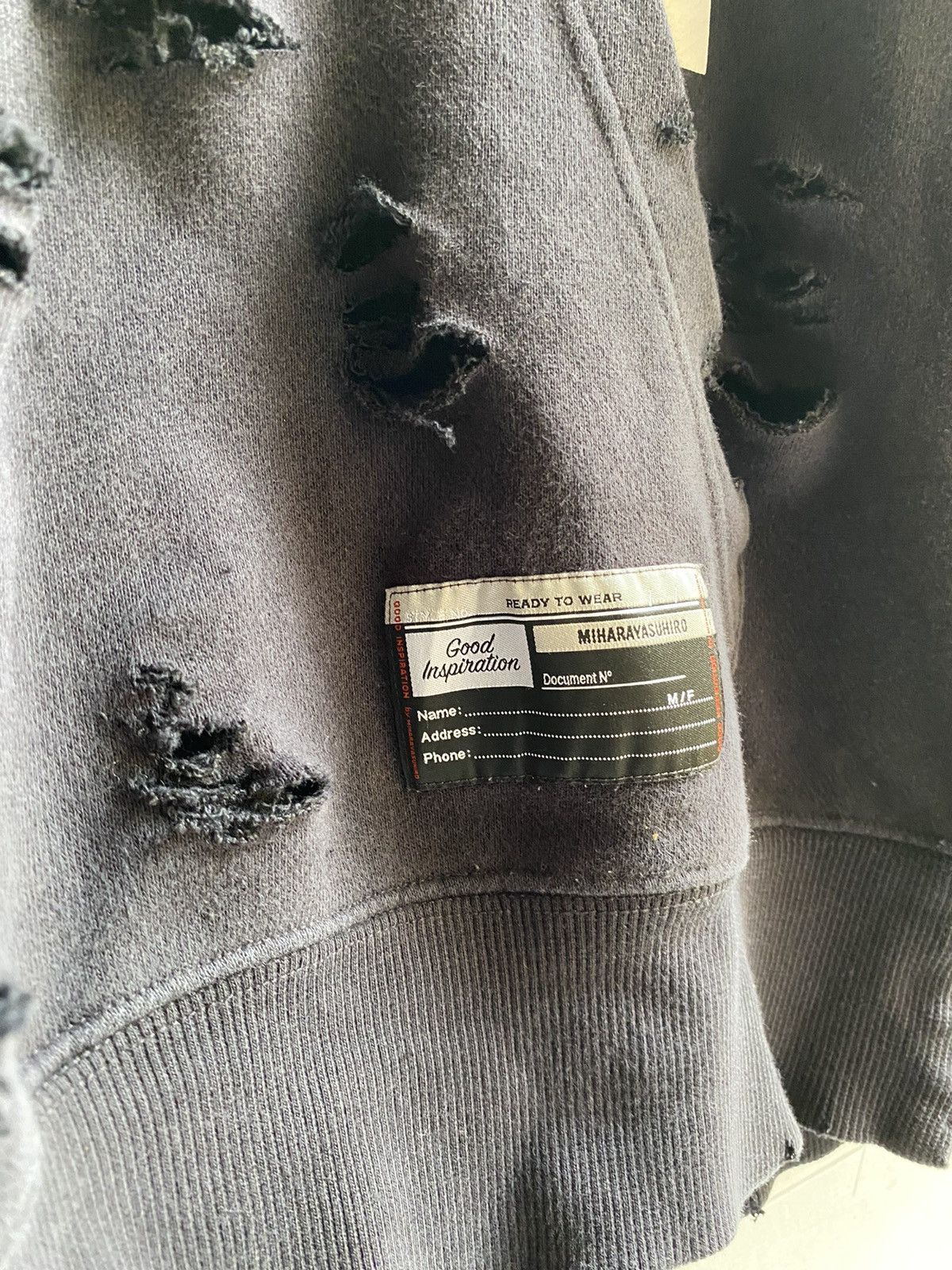 Maison MIHARA YASUHIRO × Vintage Miharayasuhiro Good Inspiration distressed hoodie Size US S / EU 44-46 / 1 - 10 Thumbnail