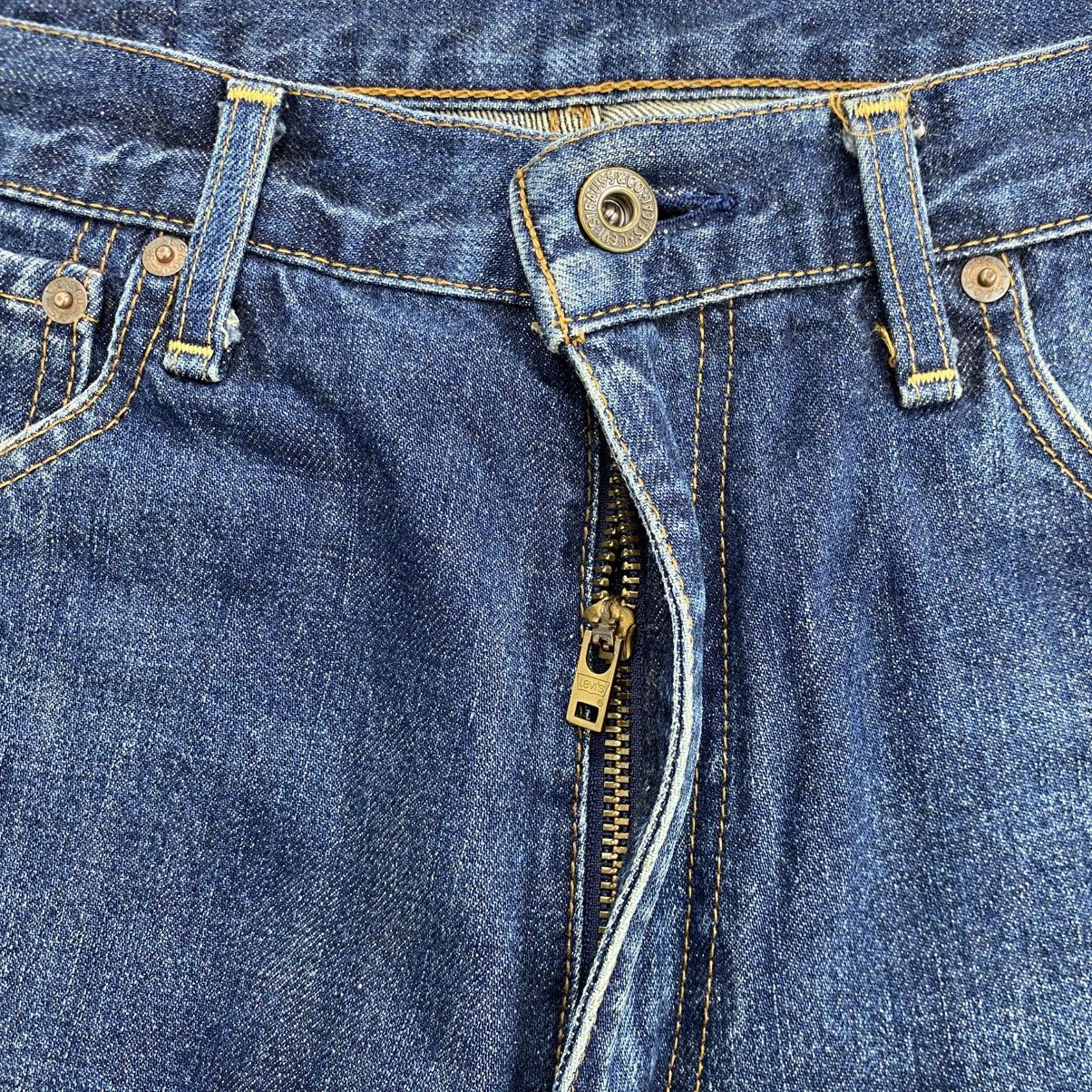 Levi's Vintage Clothing 🇯🇵1990s Vintage Levis 503 Japan 34x36 Blue Baggy Jeans Size US 33 - 4 Thumbnail