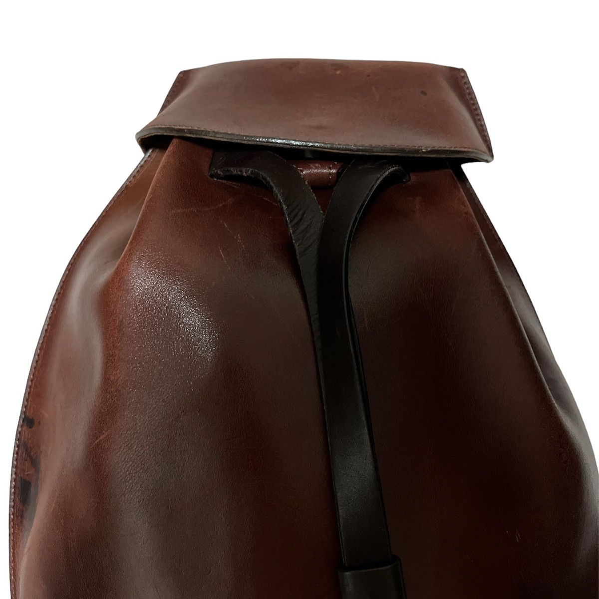 Issey Miyake Issey Miyake Studio Leather Drawstring Rucksack Backpack Size ONE SIZE - 3 Thumbnail