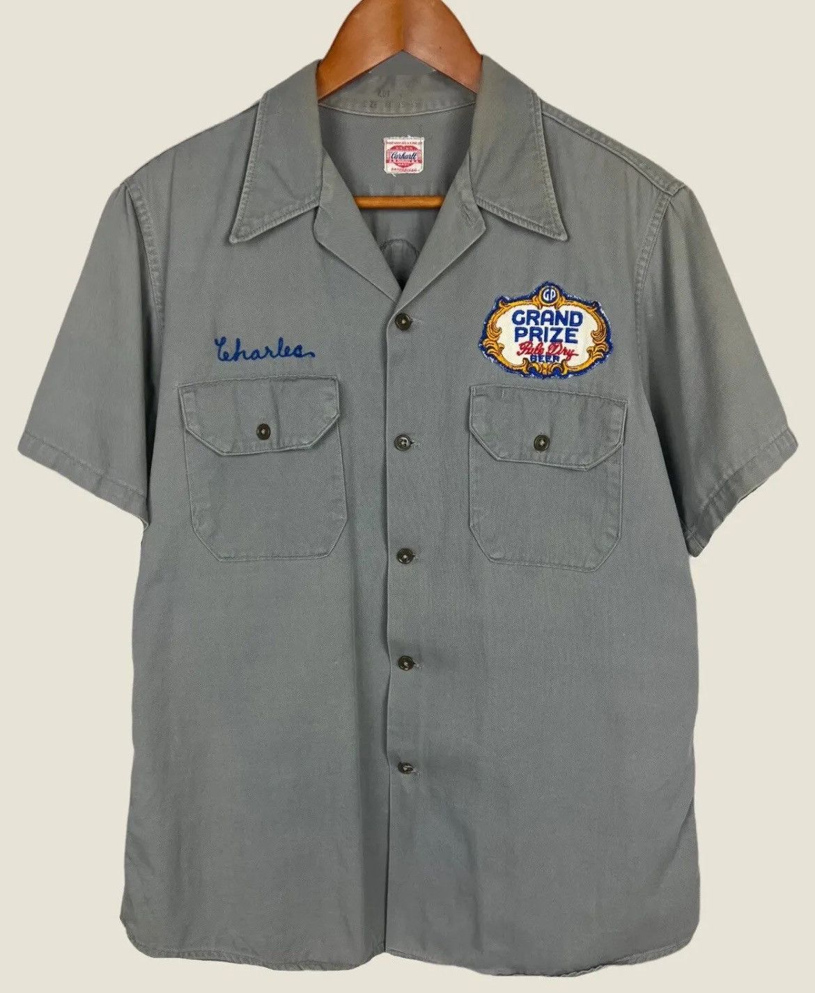 Carhartt × Vintage 30s-40s CARHARTT USA Heart Tag Sanforized Work Shirt Mens M Size US M / EU 48-50 / 2 - 2 Thumbnail