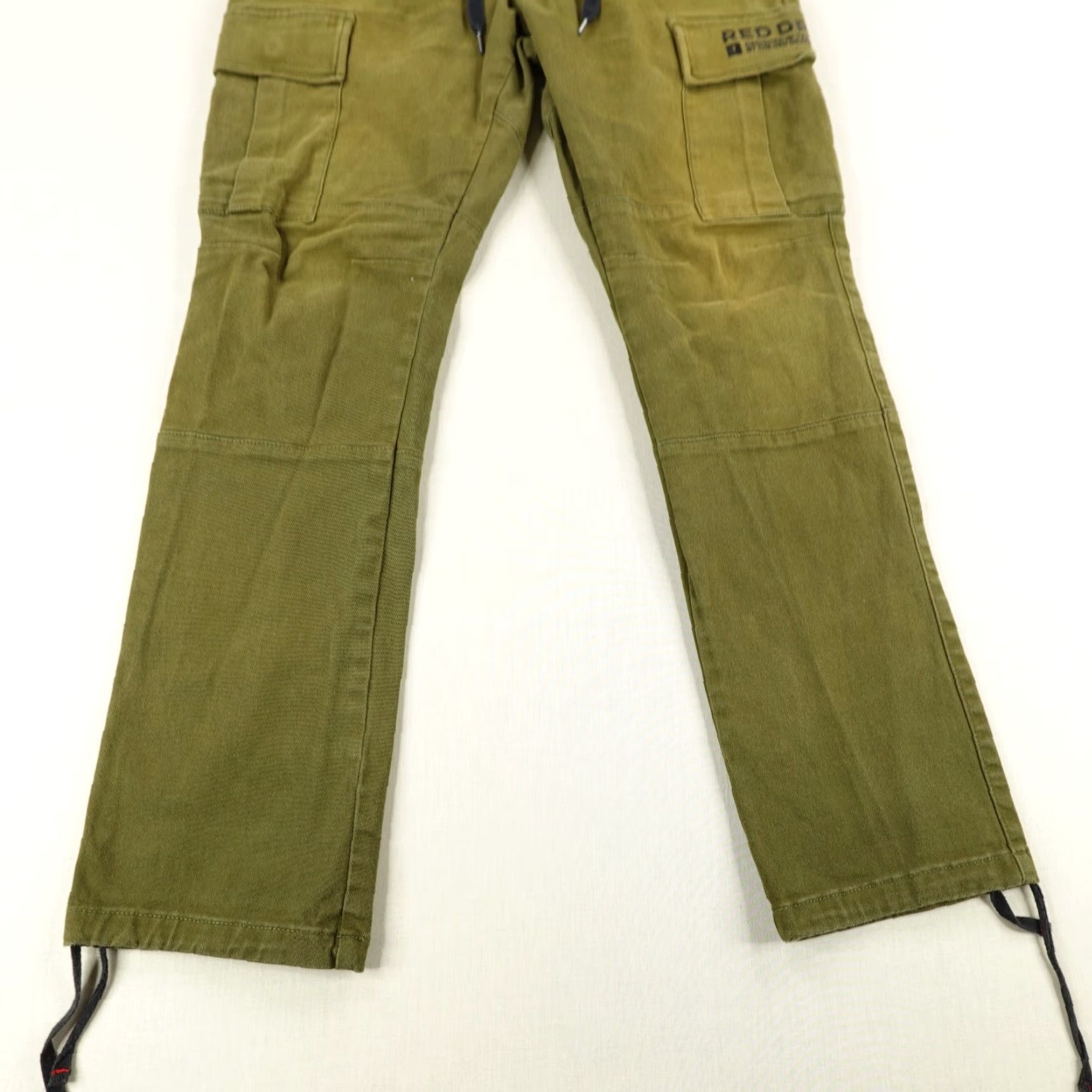 Vintage VINTAGE Red Dragon Cargo Pants Mens 34 Green Military Workwear 2000s Army Straight Fit Size US 35 - 3 Thumbnail