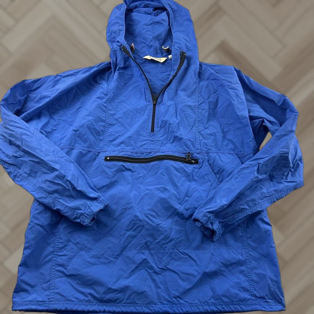 Vintage VINTAGE L.L. Bean Anorak Jacket 1/4 Zip Nylon Windbreaker Rain Blue Large Mens Shirt Size US L / EU 52-54 / 3 - 1 Thumbnail