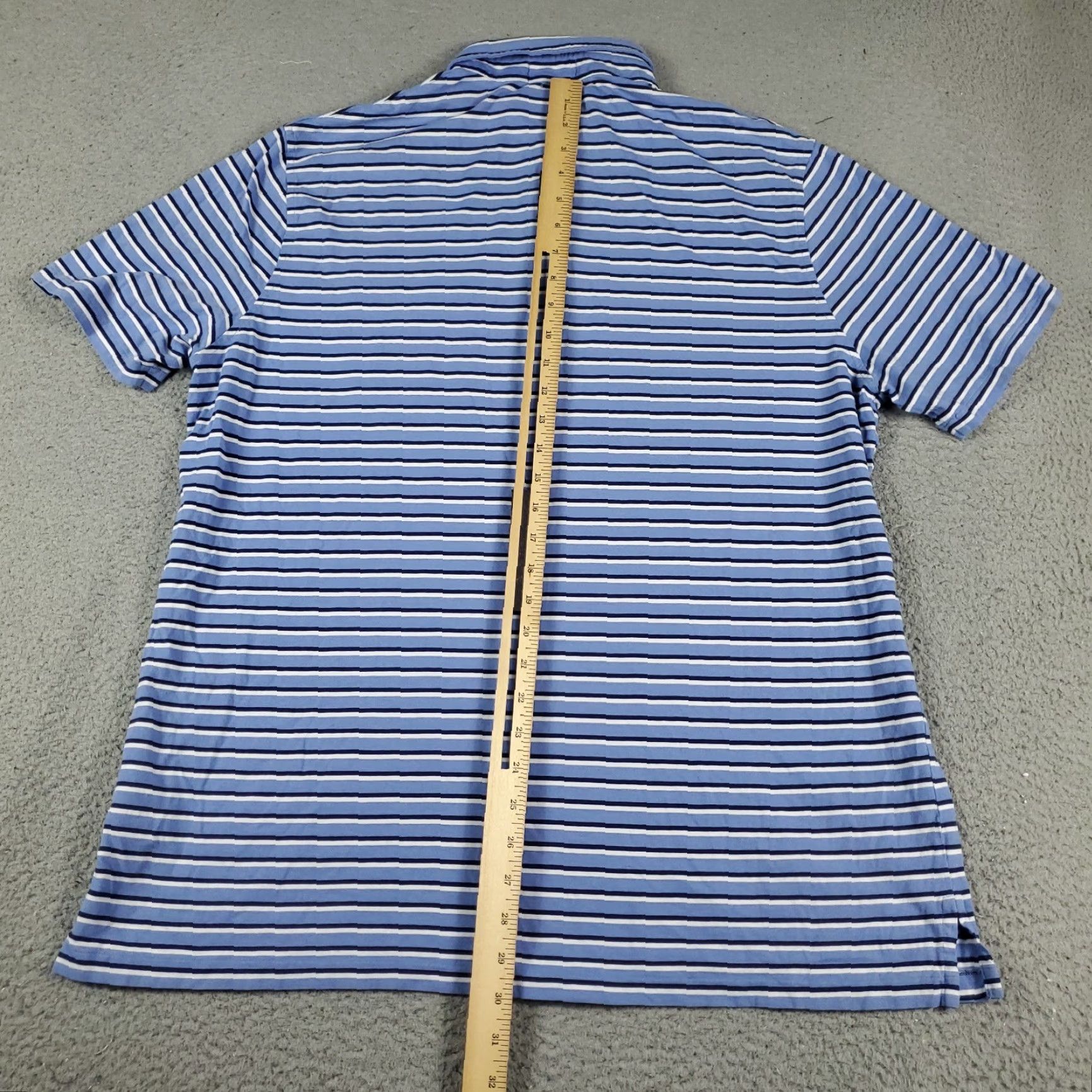 Ralph Lauren Ralph Lauren Polo Shirt Blue Striped XL Short Sleeve Mens Casual Activewear Size US XL / EU 56 / 4 - 4 Thumbnail