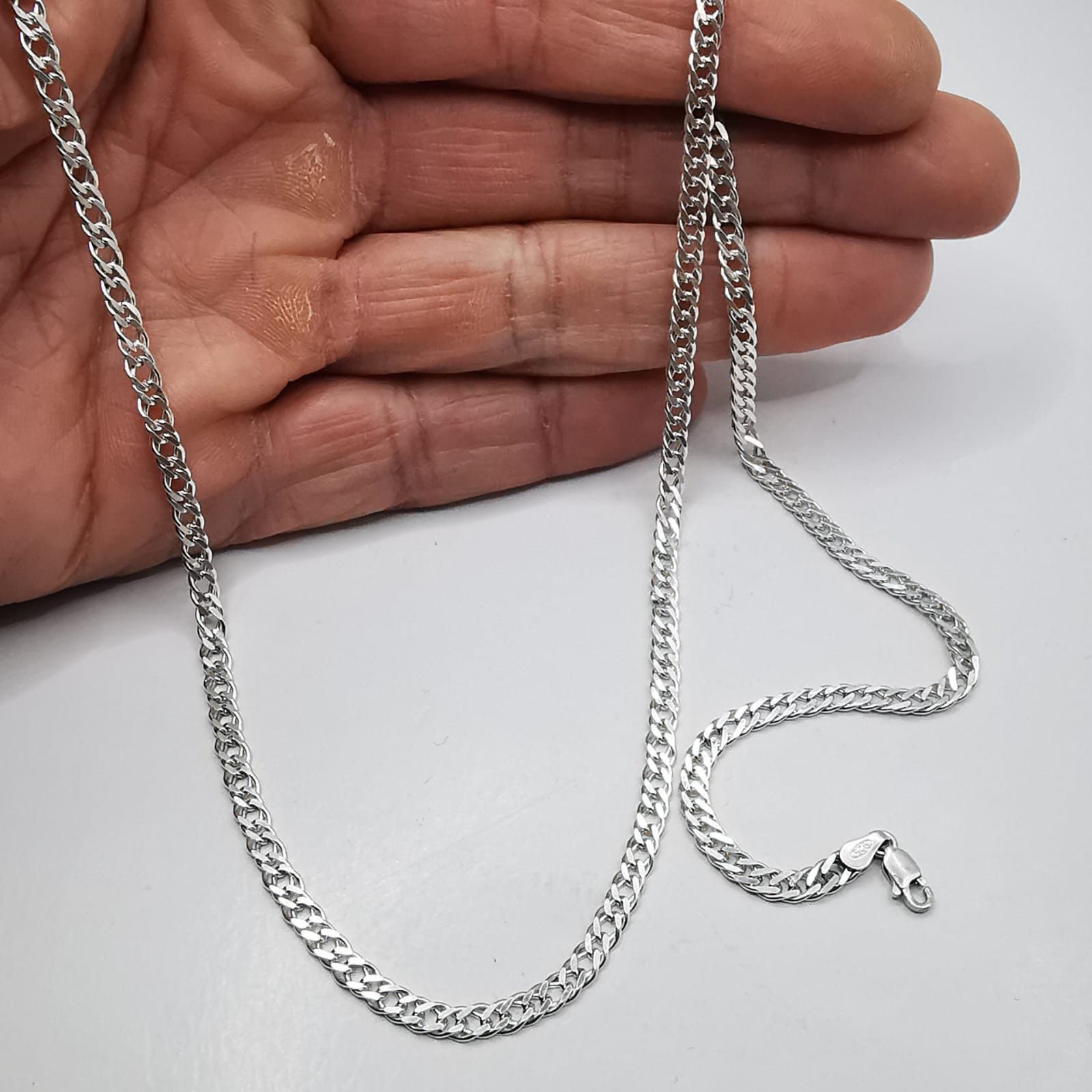 Sterling Silver Vintage Chain Necklece,925 Sterling Silver,Signed , 10,99g Size ONE SIZE - 8 Thumbnail