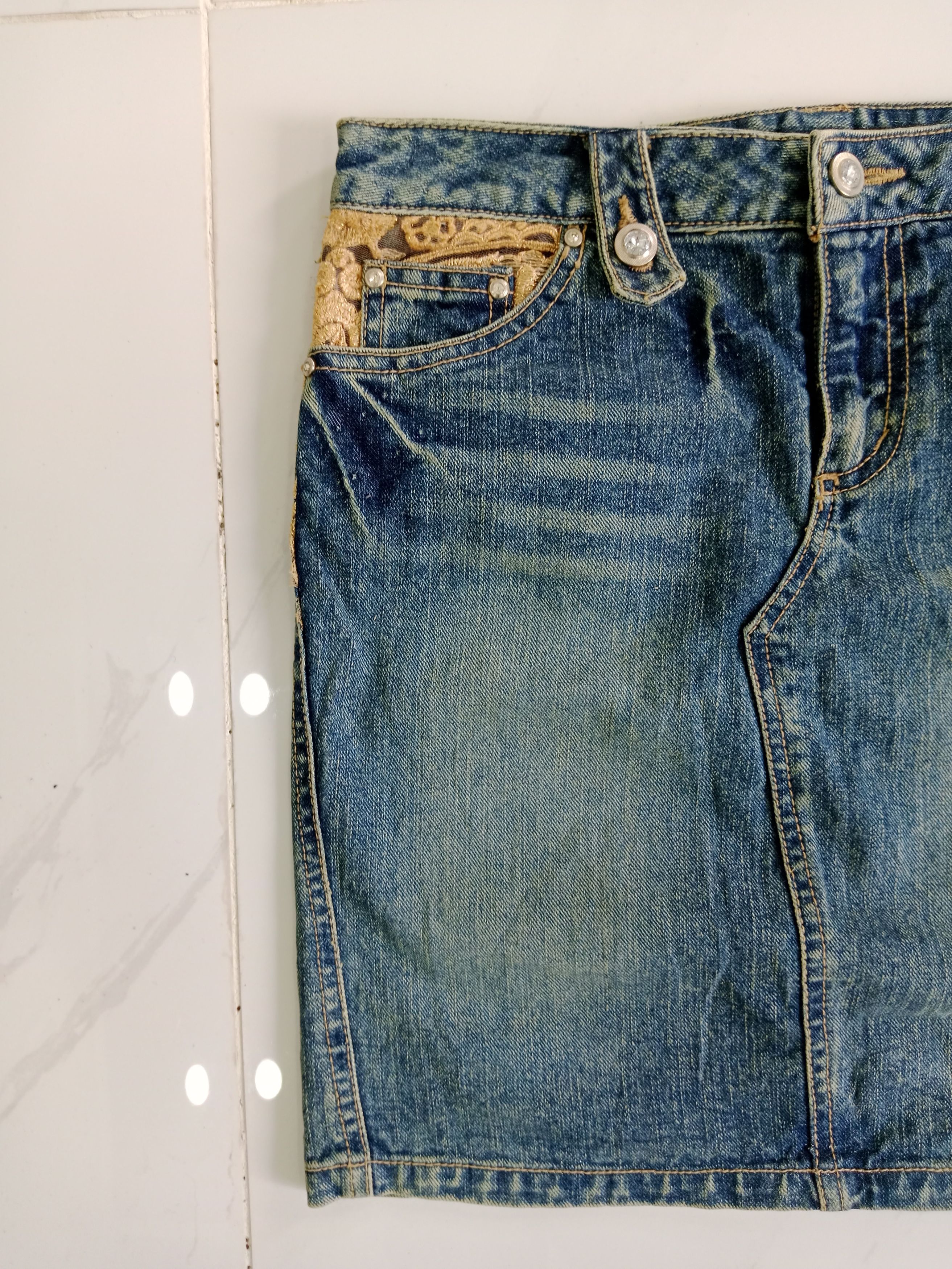 Japanese Brand Lei Firenze Mini Skirts Denim Japanese Brand Size 30" / US 8 / IT 44 - 6 Thumbnail
