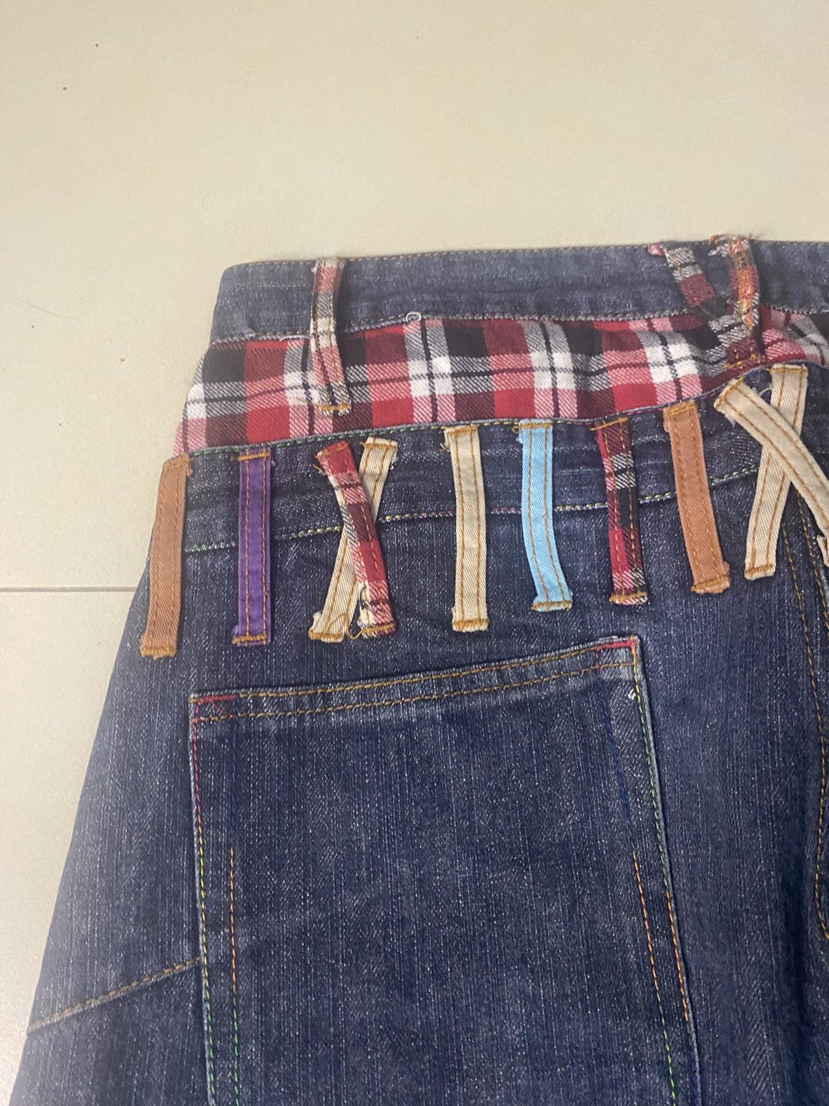 Japanese Brand × Vintage Vintage NYLAUS Double Waist Denim Size US 32 / EU 48 - 8 Thumbnail