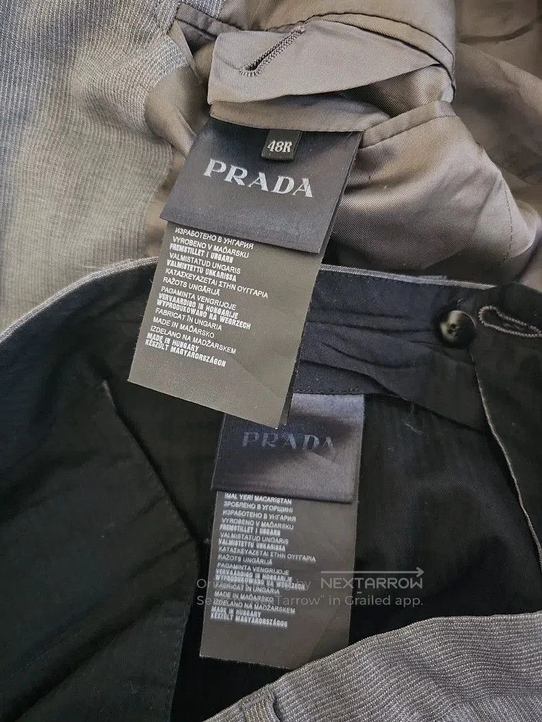 Prada Gray Wool Suit Set-yf.