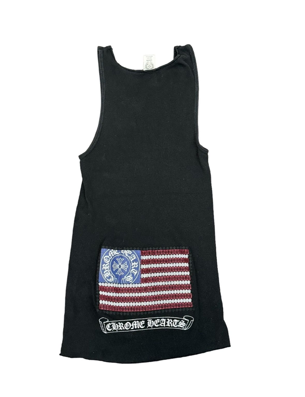 超美品CHROME HEARTS アメリカ国旗タンクトップ CHROME HEARTS（クロムハーツ） USA LOGO Tank Top ロゴタンクトップ