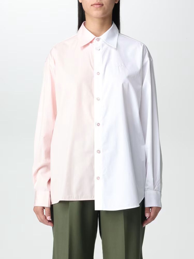 Marni o1y1125 Patterned Shirt in Pink/White Size S / US 4 / IT 40 - 1 Thumbnail