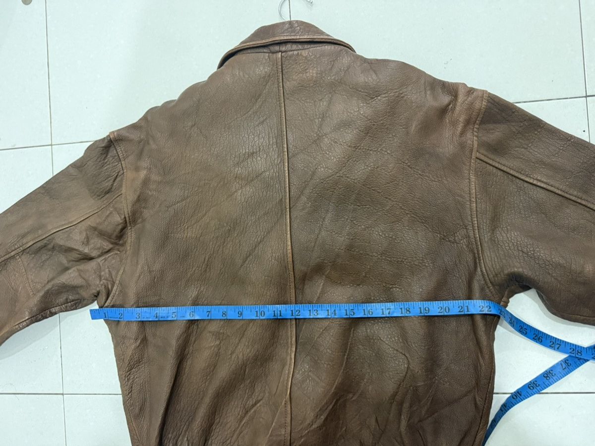Vintage VTG Cigar Branch Aviator Leather Jacket Size US L / EU 52-54 / 3 - 13 Thumbnail