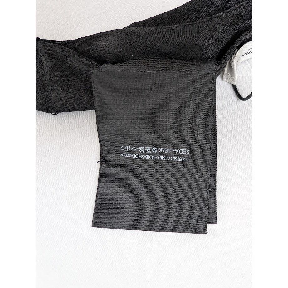 Saint Laurent Paris o1rshd1 Size: L / Silk Jacquard Tie in Black Size ONE SIZE - 8 Thumbnail