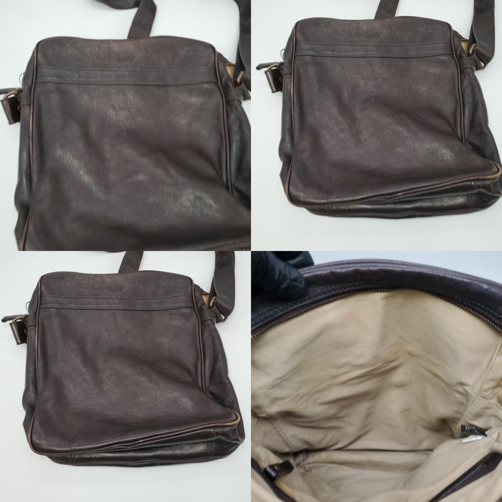 Banana Republic Banana Republic Leather Chocolate Brown Messenger Bag Men’s 13" Satchel, Medium, Zip Button Closure, Brown, Leather, Classic Messenger Bag, Men Size ONE SIZE - 8 Thumbnail